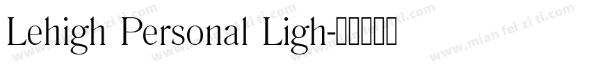 Lehigh Personal Ligh字体转换